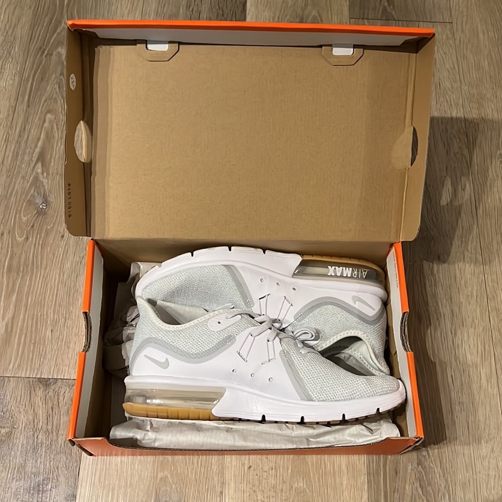 Nike Air Max Sequent 3 Women Running Shoes White Grey NWT Size 9.5 - Picture 6 of 10
